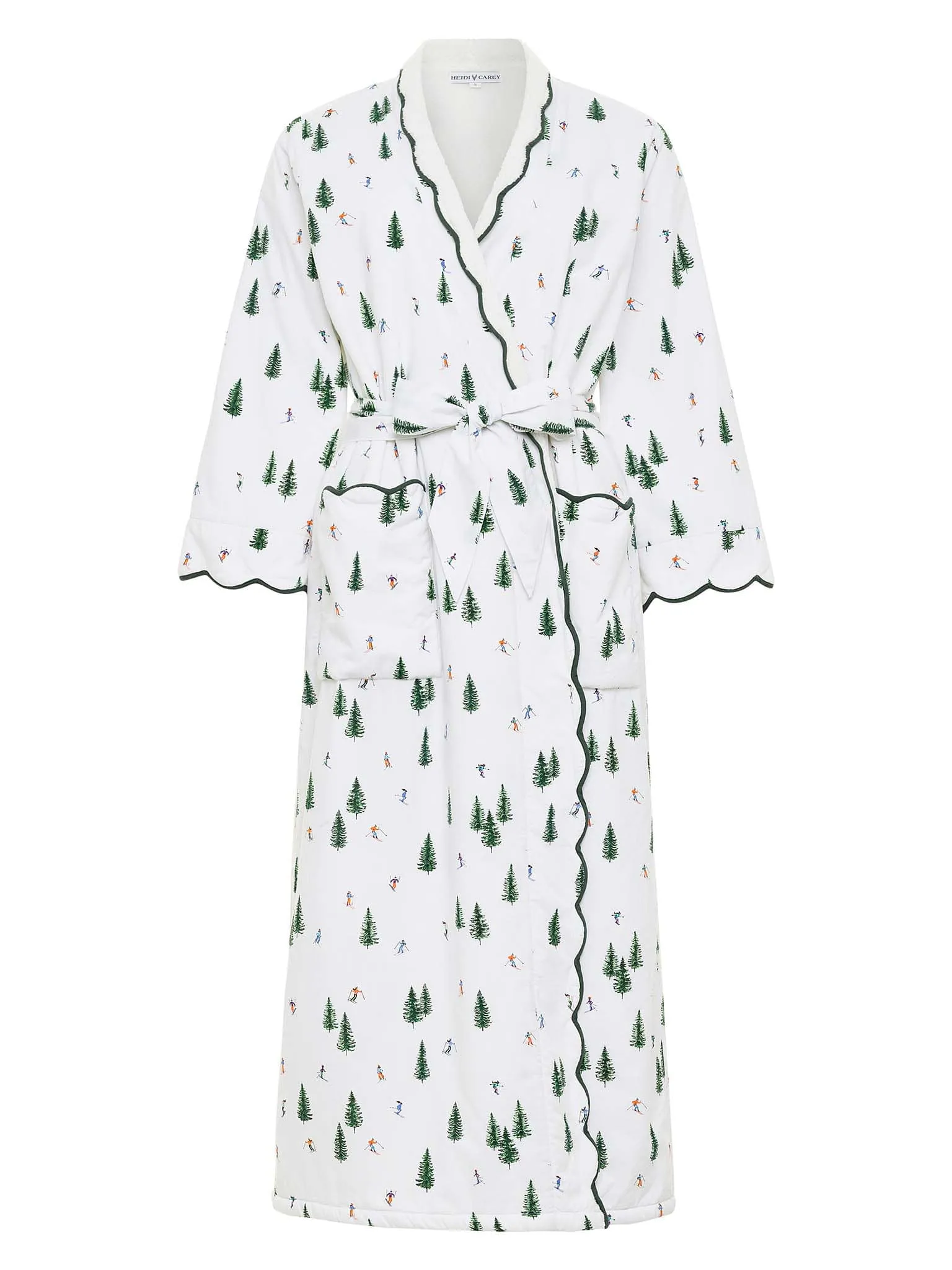 Ski Print Fleece-lined Classic Robe
