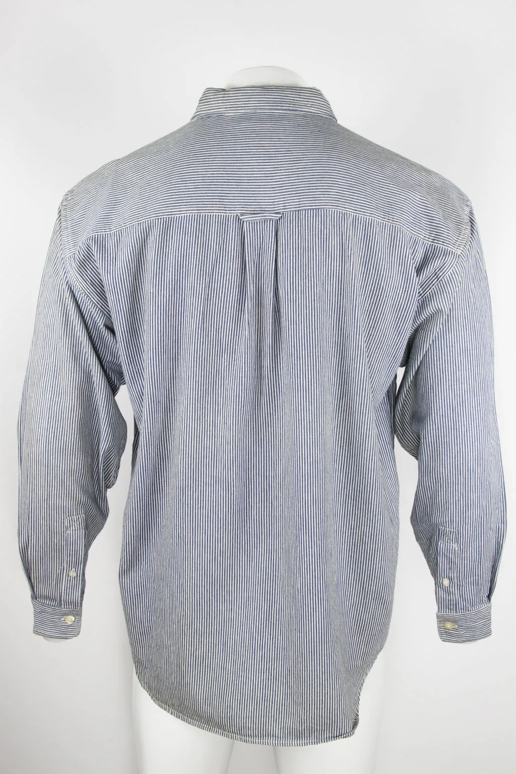 US Vintage striped denim shirt  - L