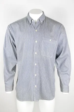 US Vintage striped denim shirt  - L