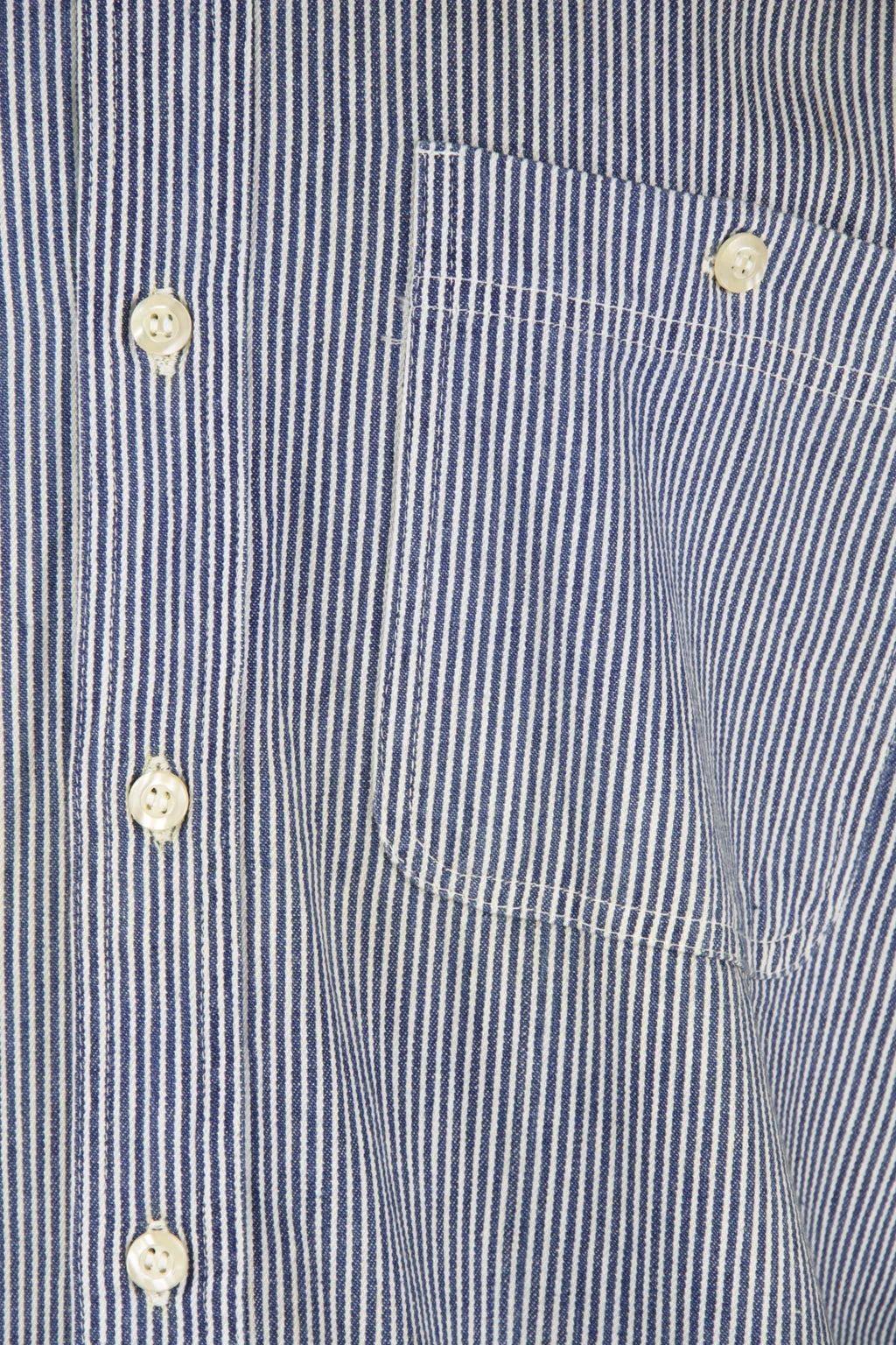 US Vintage striped denim shirt  - L
