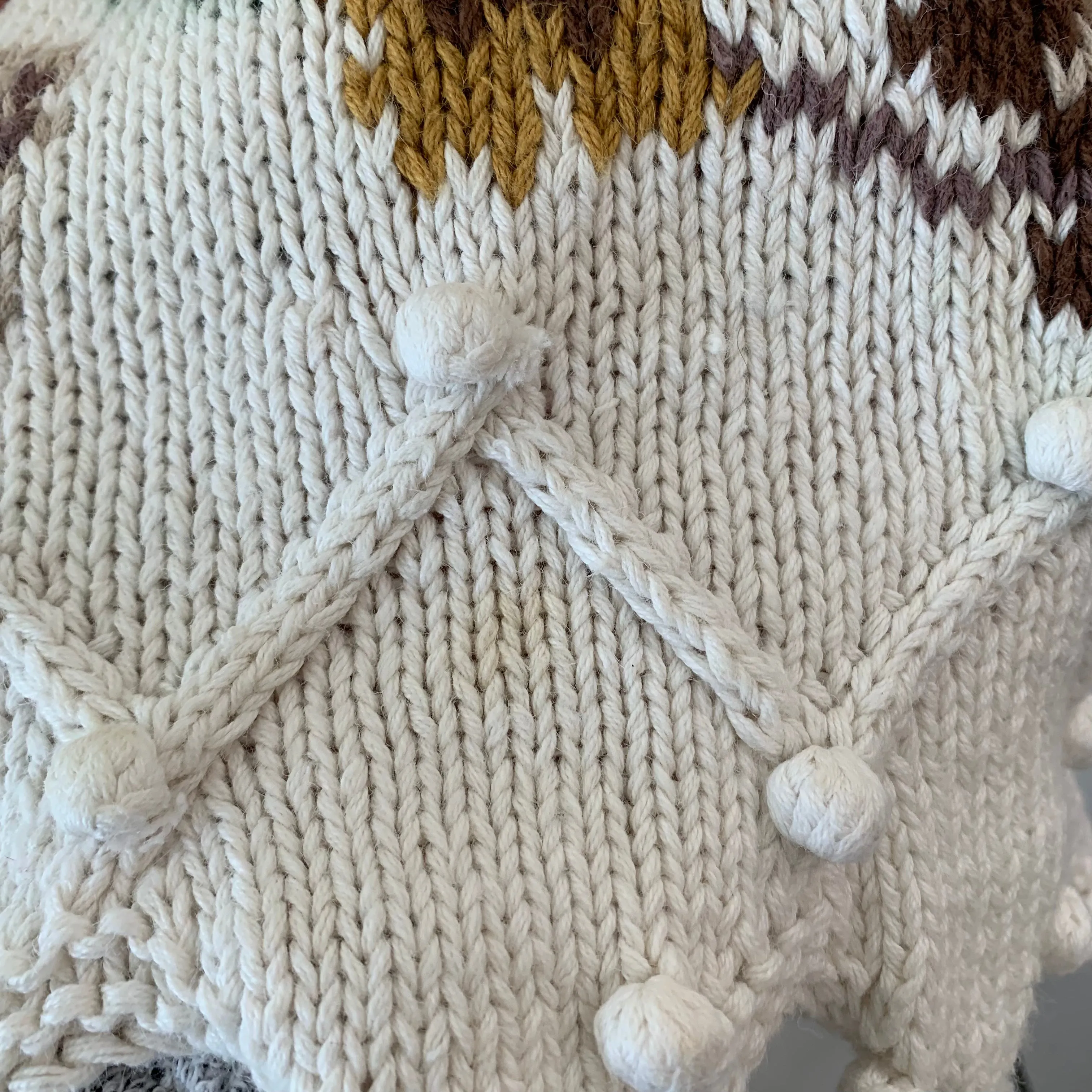 Vintage 90s Tiara Chunky Knit Sweater Earth Tones Large