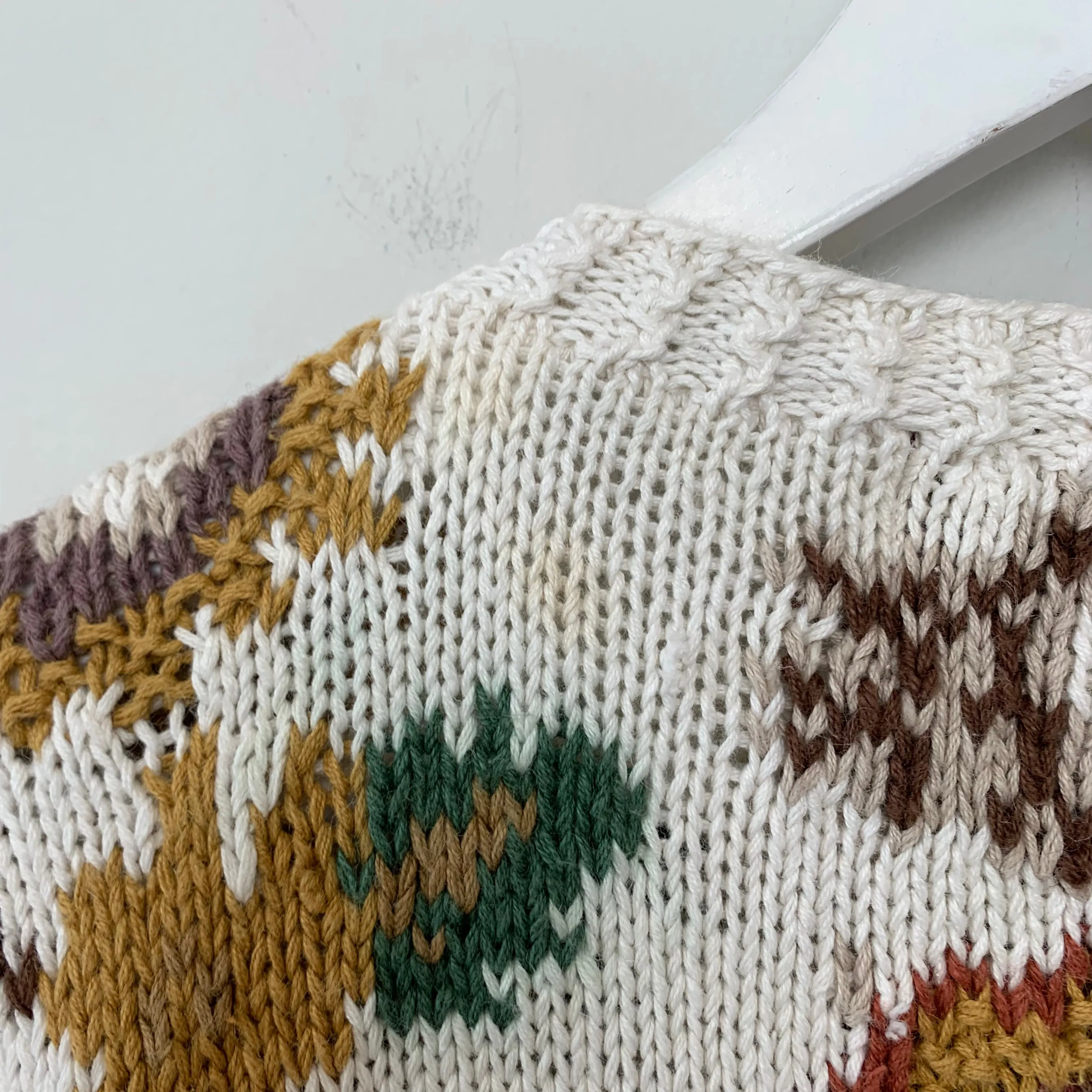 Vintage 90s Tiara Chunky Knit Sweater Earth Tones Large