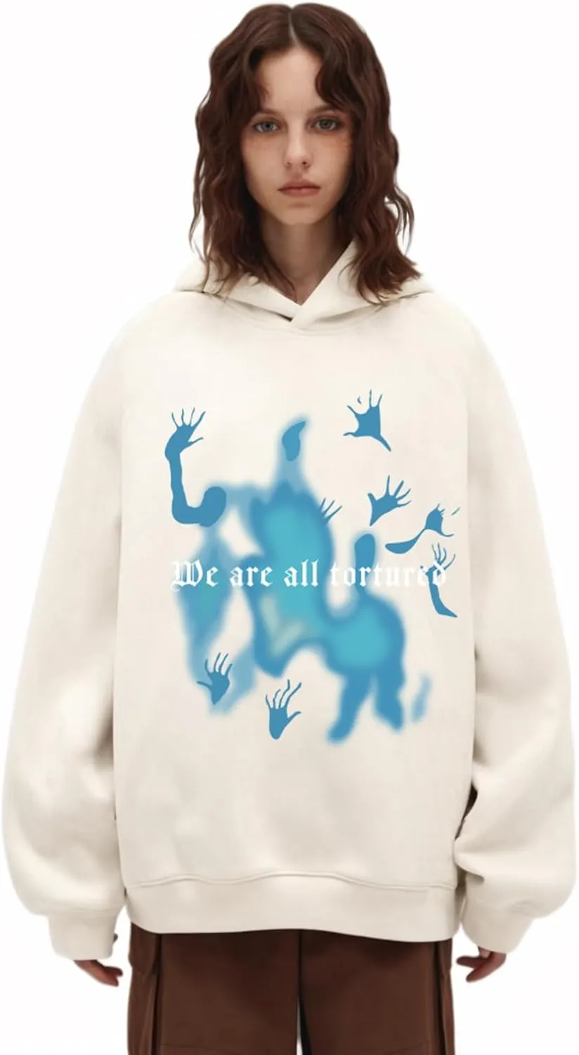 Women Graphic Hoodies Y2K Oversized Cute Cotton Hoodie Pullover for Teen Girls Preppy Hooded Sweatshirt Fall Outfits