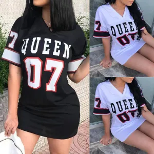 Women's Casual Long Skirt Loose Deep V-neck Dress